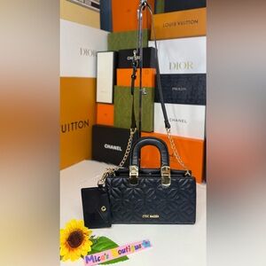 🔥SOLD🆕STEVE MADDEN🌼 Elegant Black Quilted Handbag